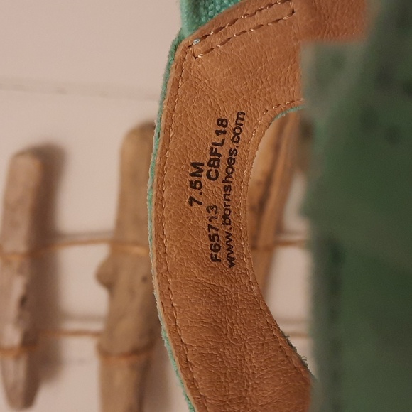 BØRN Leather Teal Cork Platform Ankle Strap Sandals - Picture 2 of 6